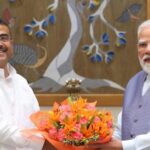 bengal-minister-meets-pm-modi-and-president-murmu-on-first-visit-to-delhi-after-bjp’s-victory