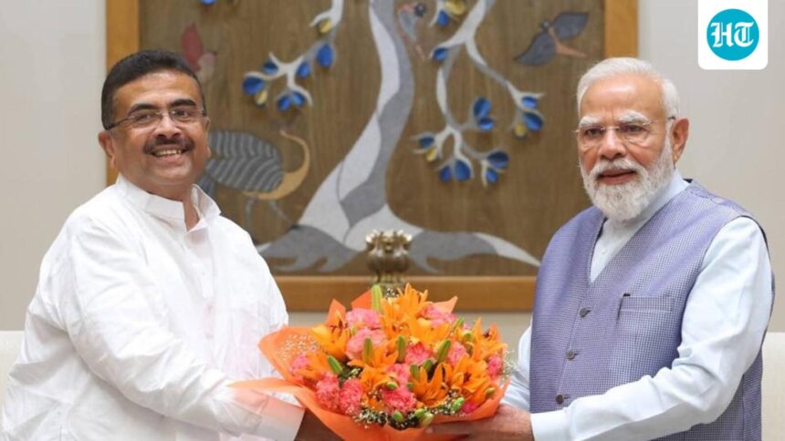 bengal-minister-meets-pm-modi-and-president-murmu-on-first-visit-to-delhi-after-bjp’s-victory