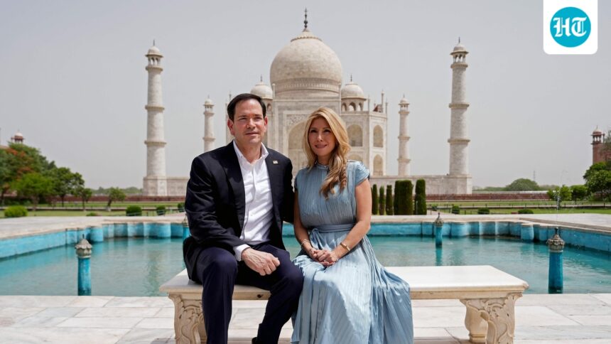 marco-rubio-visits-the-taj-mahal-in-agra-with-his-wife-janet-|-video