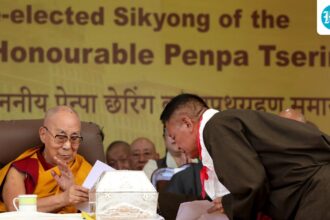 penpa-tsering-is-sworn-in-for-a-second-term-as-head-of-the-tibetan-government-in-exile-in-dharamshala