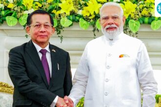 prime-minister-modi-holds-talks-with-myanmar-president-aung-hlaing-at-hyderabad-palace-in-delhi