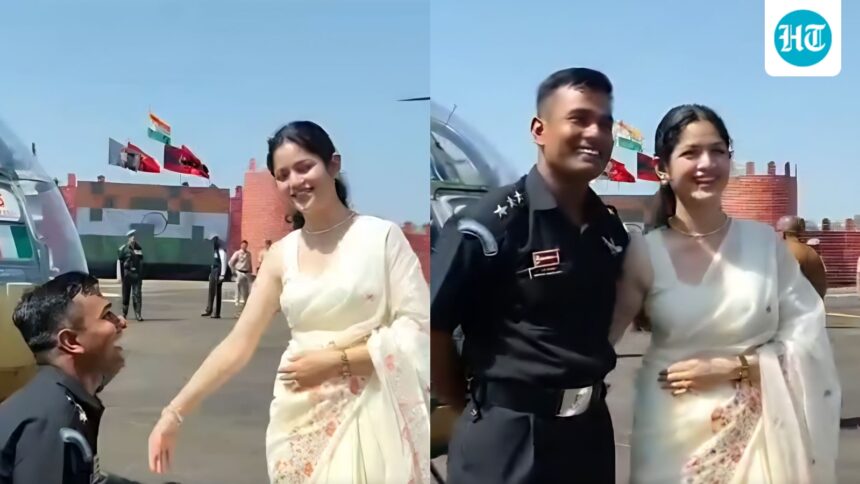 army-parade-in-nashik-ends-with-captain-getting-down-on-one-knee-surprise-marriage-proposal-|-he-watches | GIBN army-parade-in-nashik-ends-with-captain-getting-down-on-one-knee,-surprise-marriage-proposal-|-he-watches