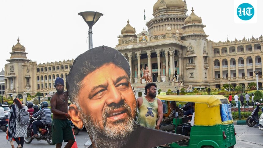 karnataka-cm-takes-oath-of-office-live:-dk-shivakumar-cutouts-placed-in-bengaluru-ahead-of-swearing-in-ceremony,-security-tightened