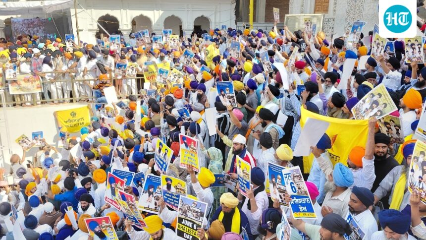 pro-khalistan-slogans-and-posters-of-bhindranwale-were-raised-at-the-golden-temple-complex-in-remembrance-of-the-blue-star