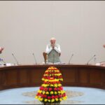 the-union-cabinet-celebrates-prime-minister-modi-after-he-completed-a-record-4,399-days-in-office