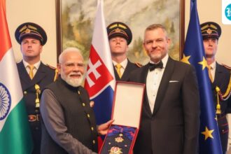 prime-minister-modi-awards-slovakia’s-highest-honor-and-receives-the-33rd-international-award