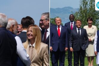 pm-modi-smiles-next-to-trump,-meloni-and-macron-at-g7-meeting,-photos-show