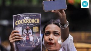 ‘thali-and-shamash’:-at-cockroach-party-protest-in-delhi,-covid-era-dig-at-pm-modi-with-plates-and-spoons