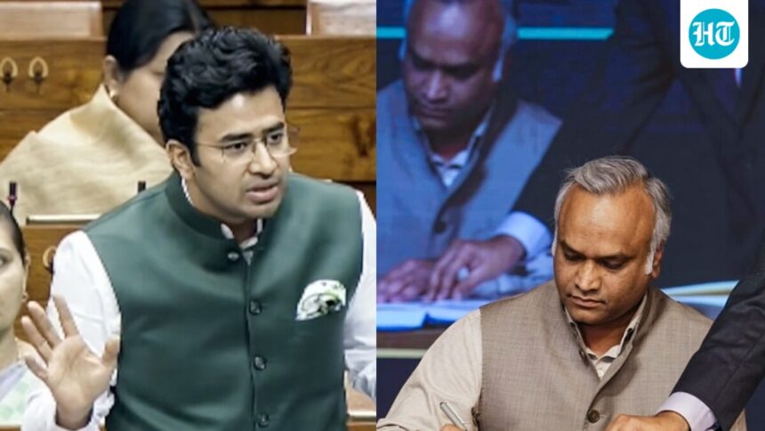 ‘inconvenience’-and-‘half-truths’:-tejasvi-surya-vs-priyank-karge-over-congress-rally-‘disrupting’-neet-exam-in-bengaluru