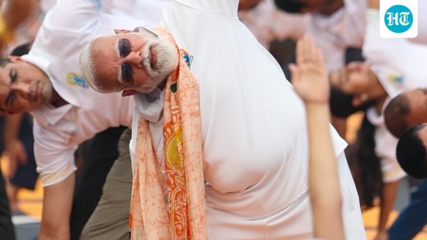 pm-modi-leads-yoga-day-event-in-kolkata,-says-yoga-has-connected-the-world-with-india