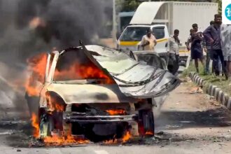 man-charred-to-death-in-car-explosion-on-karnataka-highway,-‘kidnapped’-woman-survives