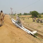 a-training-plane-crashed-near-the-road-in-kasganj,-uttar-pradesh,-and-a-trainee-pilot-was-injured;-the-general-directorate-of-civil-aviation-orders-an-investigation