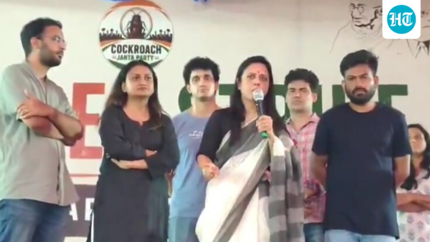 mahua-moitra-joins-cjp-protest,-mocks-dharmendra-pradhan:-‘don’t-celebrate-a-birthday-with-the-blood-of-children’