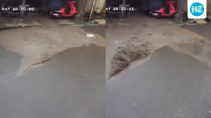 pipeline-test-leads-to-water-bursting-on-new-road-in-pune-as-rain-lashes-city-|-he-watches | GIBN pipeline-test-leads-to-water-bursting-on-new-road-in-pune-as-rain-lashes-city-|-he-watches