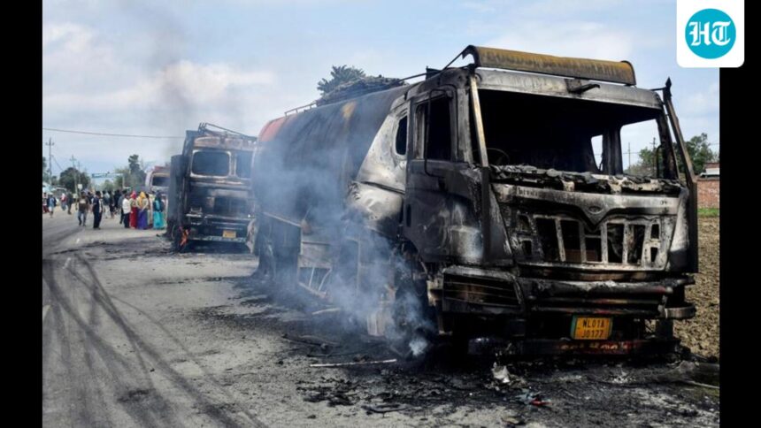 a-woman-and-her-daughter-were-injured;-3-houses-were-set-on-fire-in-the-manipur-region-that-witnessed-ethnic-violence