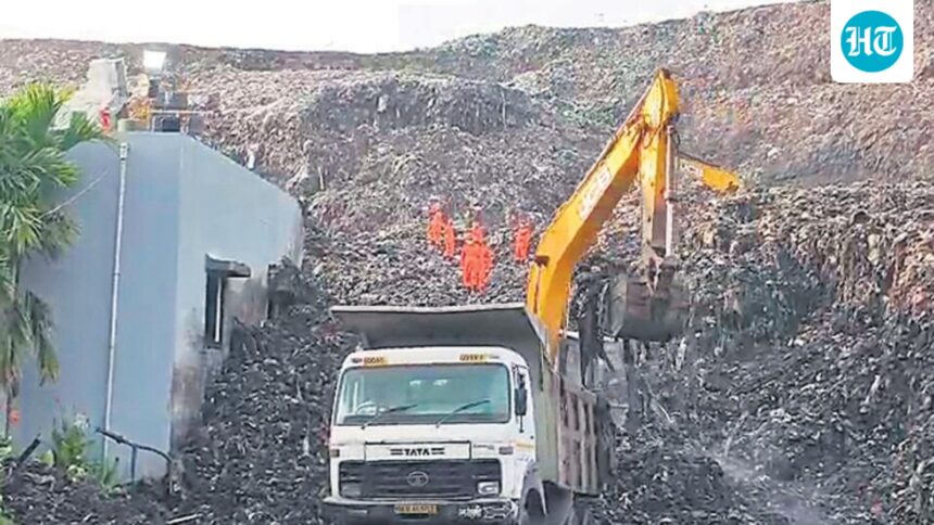hope-fades-as-8-people-remain-trapped-in-pune-garbage-dump-55-hours-after-collapse,-rescue-operation-continues