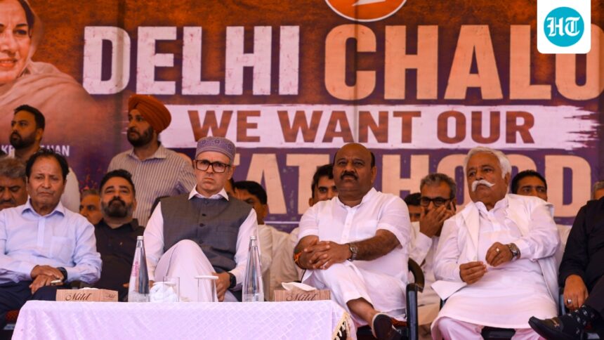 ‘enough’:-omar-abdullah-takes-jammu-and-kashmir-statehood-campaign-to-delhi,-protest-on-july-20