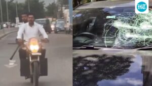 a-tourist-was-harassed-in-nashik-as-a-mob-armed-with-iron-bars-chased-her-family-suv-and-smashed-the-windshield.