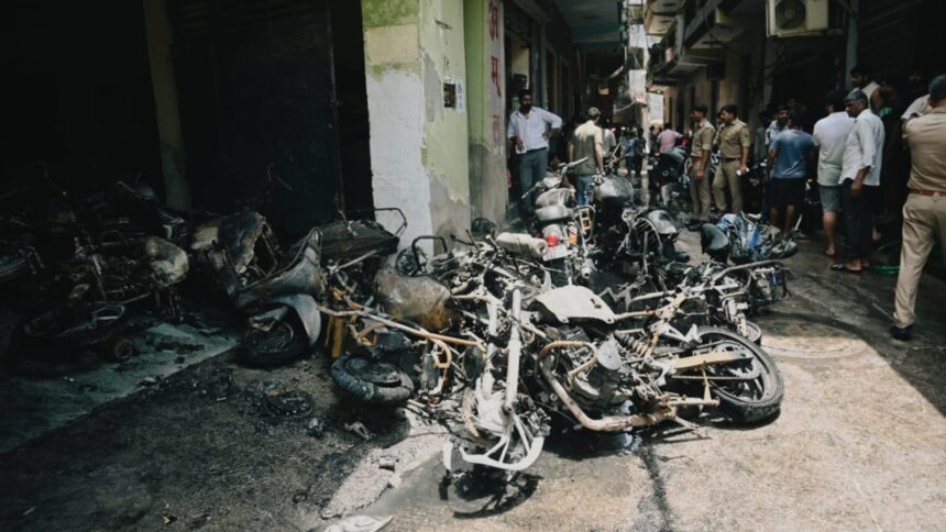 two-people-were-killed-after-a-fire-broke-out-in-a-building-in-maamora-village-in-sector-66-in-noida