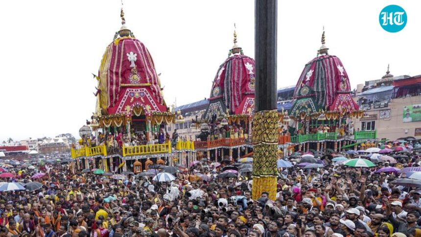 rath-yatra:-millions-brave-heavy-rain-as-jagannath-chariots-roll-through-puri-in-odisha