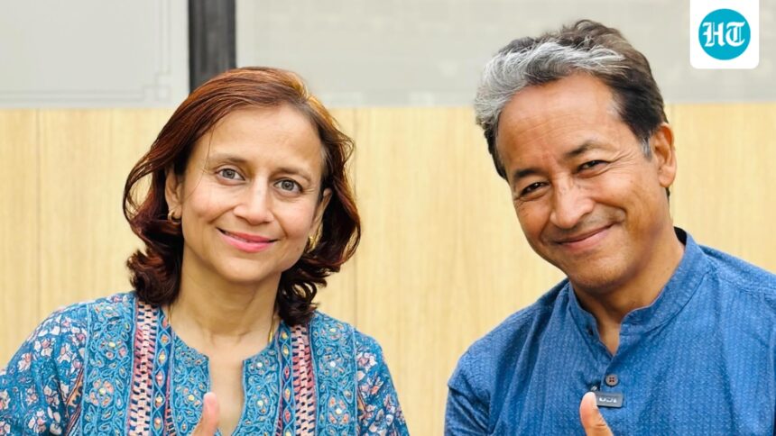 who-is-gitanjali-j-angmo-sonam-wangchuks-wife-who-is-set-to-lead-the-cjp-parliamentary-march-today | GIBN who-is-gitanjali-j-angmo,-sonam-wangchuk’s-wife-who-is-set-to-lead-the-cjp-parliamentary-march-today
