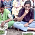 kerala-lower-primary-school-teacher-rank-holders-eat-grass-in-protest-over-delay-in-appointments