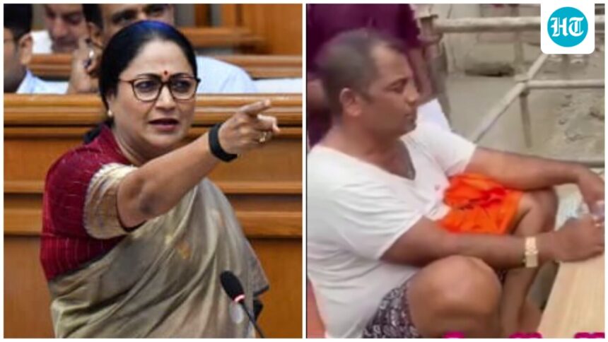 ‘put-some-clothes-on’:-rekha-gupta-slams-aap-mla-over-video-showing-him-in-vest-and-shorts