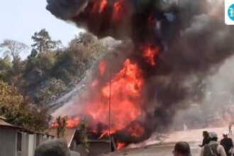 9-houses-set-ablaze-by-unknown-armed-individuals-in-manipur’s-kangpokpi