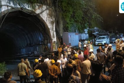 3-workers-trapped,-16-rescued-as-tunnel-collapses-in-uttarakhand’s-chamoli,-water-gushes-in