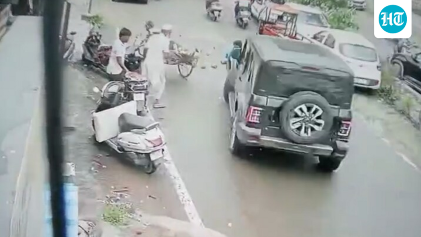 wanted-accused-fleeing-stf-allegedly-runs-over-pedestrian-with-thar-in-punjab’s-ludhiana