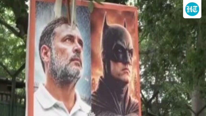 ‘real-life-batman’:-posters-comparing-rahul-gandhi-to-caped-crusader-put-up-near-congress-headquarters