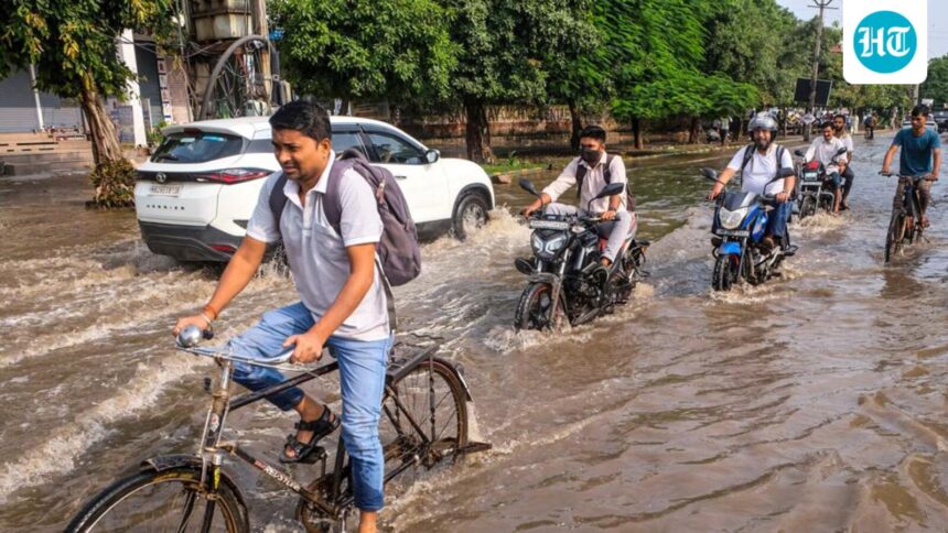 orange-alert-as-rain-leaves-gurugram-waterlogged;-disrupts-traffic