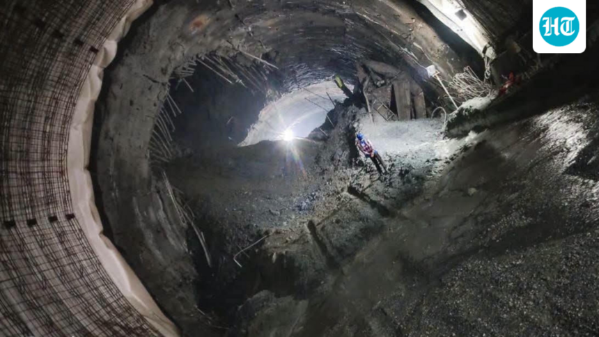 debris-falls-inside-uttarakhand’s-silkyara-tunnel-during-rectification-work