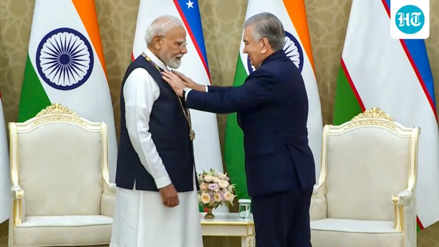 pm-modi-gets-uzbekistan’s-highest-state-honour,-order-of-oliy-darajali-do‘stlik