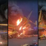 crane-overturns,-bursts-into-flames-at-mumbai-port;-dramatic-visuals-show-black-smoke