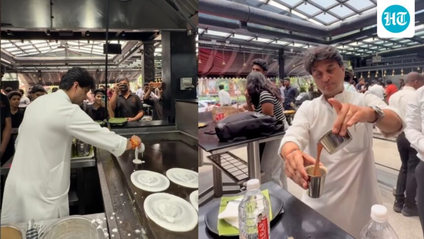 jyotiraditya-scindia-dorns-chef’s-role,-makes-‘hot-dosas,-filter-coffee’-at-rameshwaram-cafe-in-bengaluru