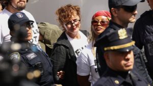 susan-sarandon,-hannah-einbinder-detained-at-united-nations-netanyahu-protest