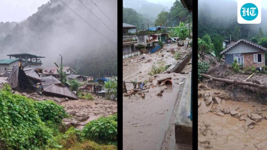 30-houses-damaged,-roads-blocked-after-landslides-hit-west-sikkim