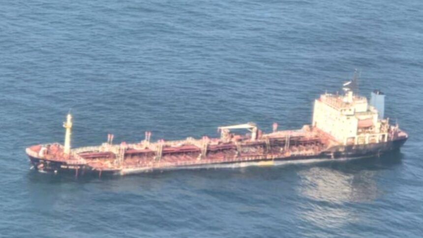 indian-coast-guard-rescues-foreign-chemical-tanker-from-capsizing-off-paradip-coast
