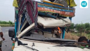 palwal:-6-killed-after-van-carrying-pilgrims-collides-with-truck-on-kmp-eway