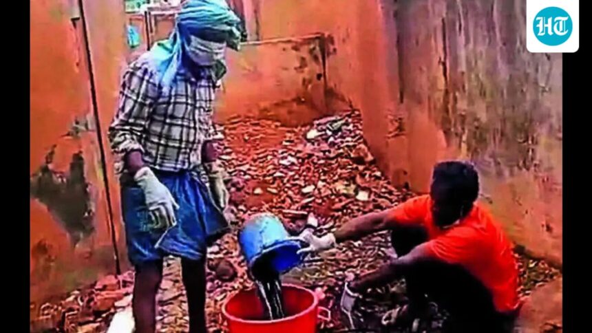 patients-forced-to-clean-hospital-sewage-in-karnataka,-2-staff-booked