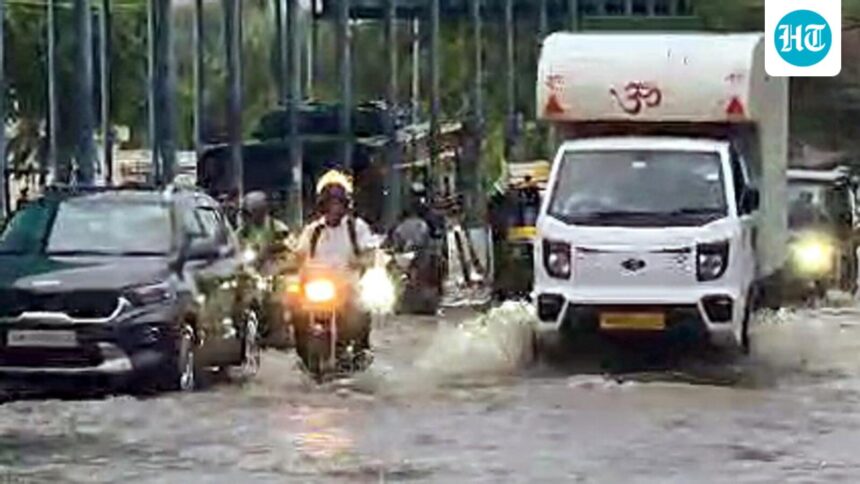 traffic-crawls-on-delhi-gurugram-expressway-after-heavy-rain-causes-waterlogging