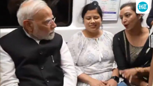 pm-modi-takes-delhi-metro-to-reach-srcc-for-college’s-centenary-celebrations-|-watch