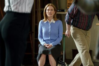 ‘the-debut’-review:-julianne-moore-and-paul-giamatti-are-dynamite-together-in-jesse-eisenberg’s-entertainingly-offbeat-theater-comedy