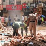 delhi-building-collapse-live:-demolition-of-structure-next-to-collapsed-pg-begins;-contractor-held-in-satya-niketan