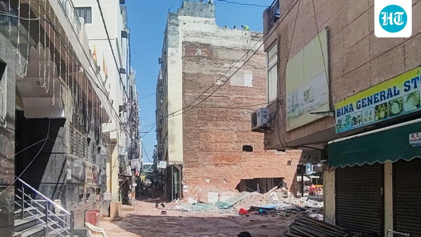 mcd-demolishes-67-properties,-seals-9-in-2-days-after-satya-niketan-pg-collapse