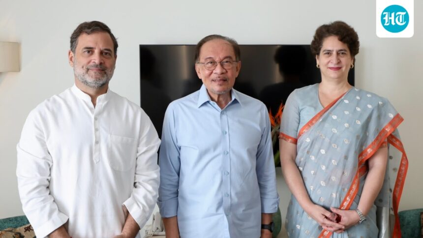 rahul-gandhi,-priyanka-meet-malaysian-pm-over-breakfast-amid-ongoing-brics-summit-in-delhi