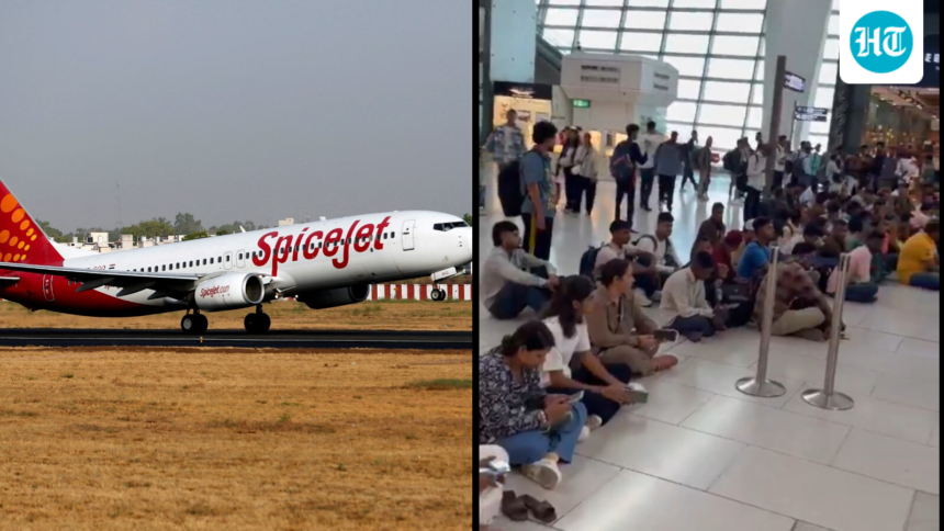 2-dubai-bound-spicejet-flights-hit-delays-at-delhi-airport,-protests-erupt