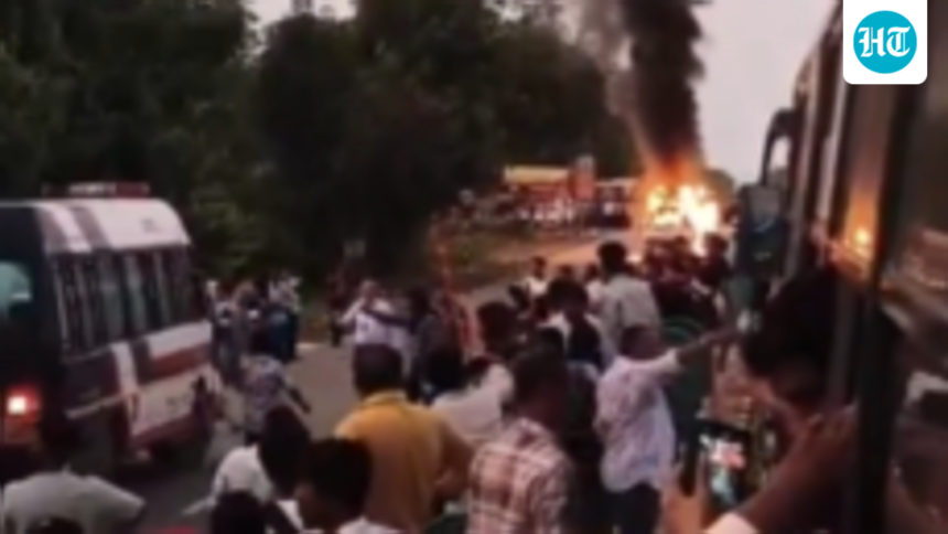 gujarat:-one-killed,-11-injured-as-speeding-scorpio-hits-ambaji-bound-group-in-sabarkantha