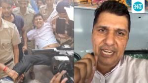 ‘everyone-should-reach-jantar-mantar’:-detained-aap-leader-bharadwaj’s-appeal-from-police-van-|-video